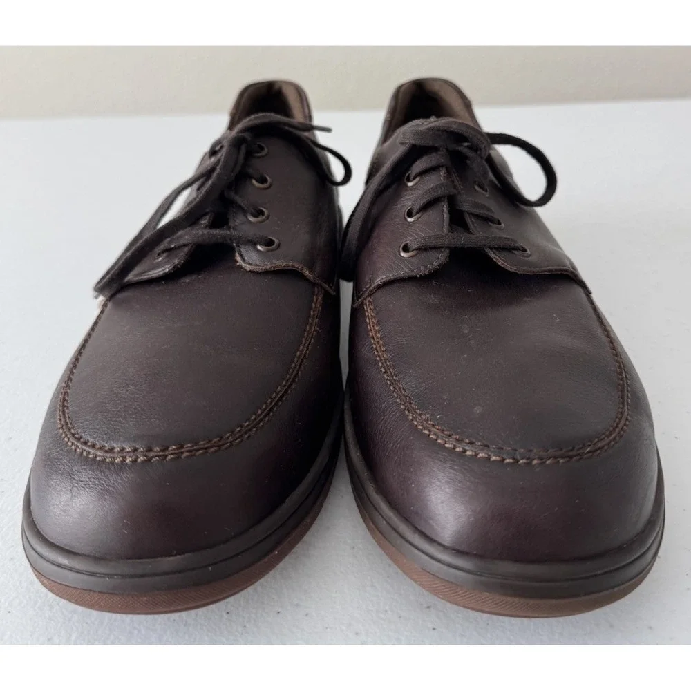Mephisto Douk Hydroprotect Moc Toe Derby Brown Leather Men's‎ Shoe Size 12 M US